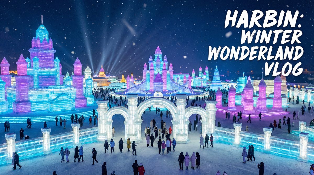 探花哈尔滨冰雪大世界视频